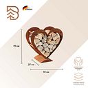 Vorschaubild Badeko Herz-Holzregal-Set: 45 & 58 cm hoch in Edelrostoptik