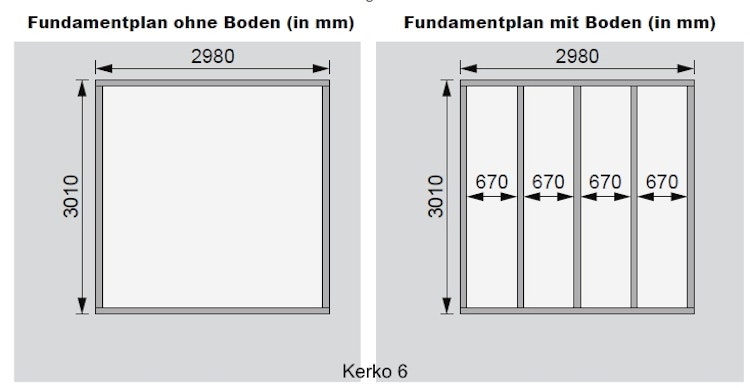 Karibu Woodfeeling Gartenhaus Kerko 3/4/5/6 - 19 mm