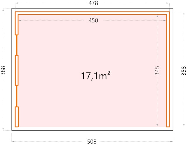 Telluria Pavillon Singolo 4836 inkl. 2 Fenster