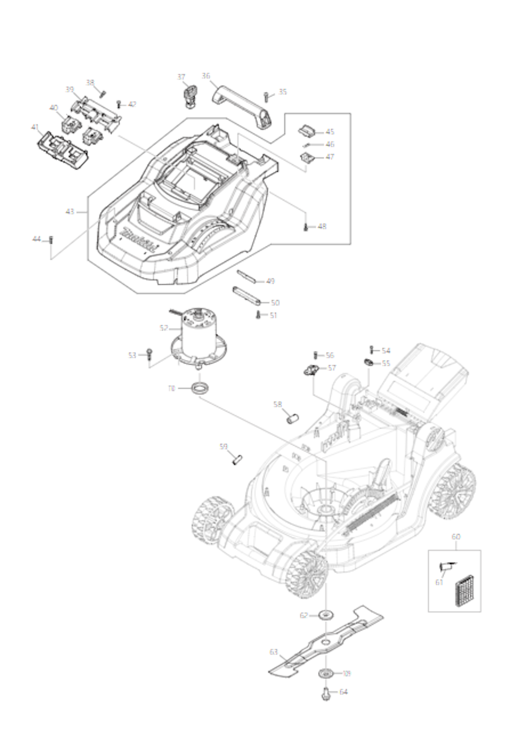 Explosionszeichnung Ersatzteile