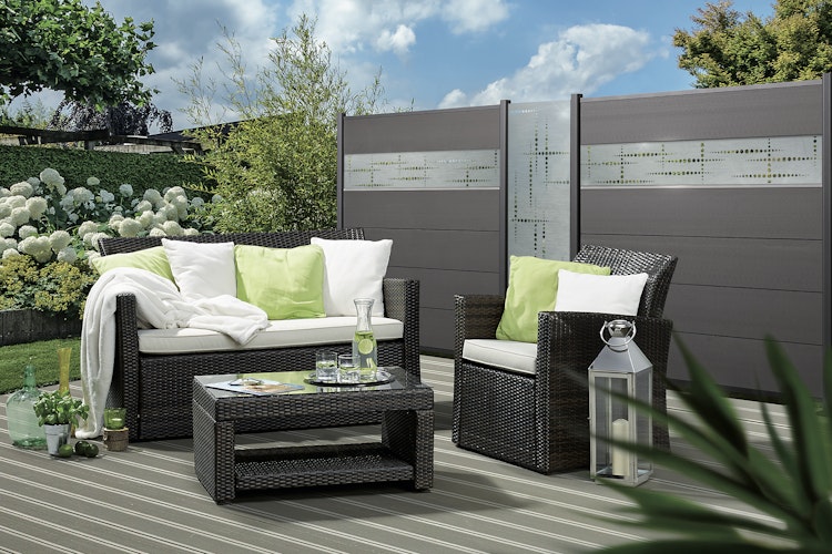 TraumGarten System WPC XL Zaun-Set