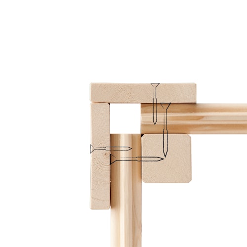 Karibu Premium Gartenhaus Kastorf 6/7 mit Fensterecke - inkl. 320 cm Anbaudach - 28 mm