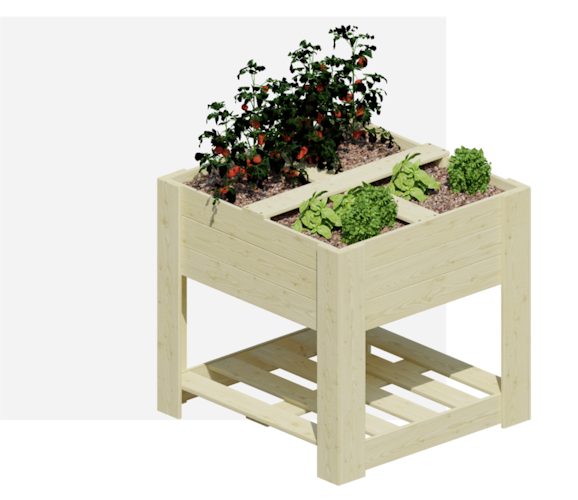 Ante Pflanzgefäß B95 x T92 x H89 cm