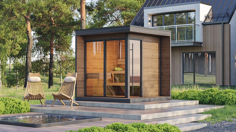 Weka Design Saunahaus Viira 2 mit Thermoholz - 40 mm