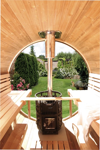 Wolff Finnhaus Rundglas für Saunafass de luxe Ø 235 cm
