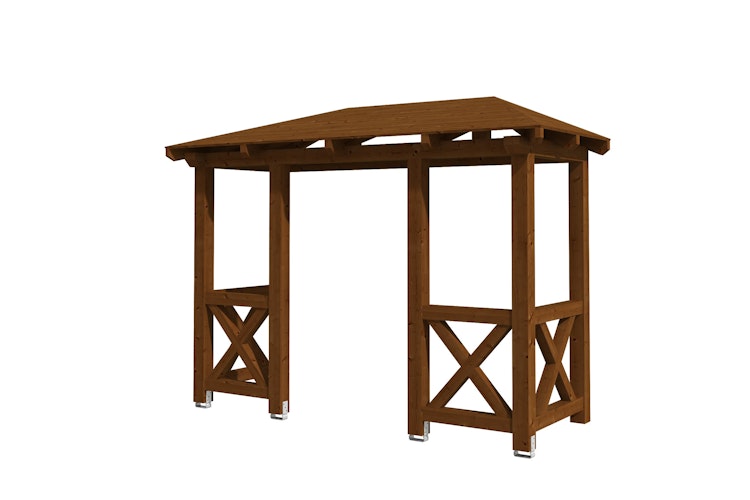 Skan Holz Walmdach Vordach Doppeltür Wismar