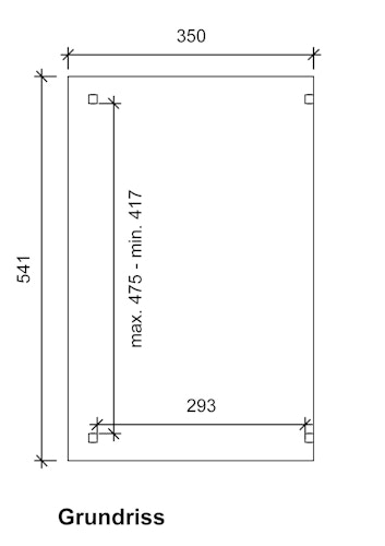 Skan Holz Sanremo aus Leimholz ohne Mittelpfosten Breite 541 cm freistehende Terrassenüberdachung