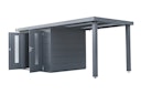 Vorschaubild Wolff Finnhaus Premium Metall Gartenhaus Elvar 6030 Anthrazit inkl. 300 cm Anbaudach (Modell 2026)