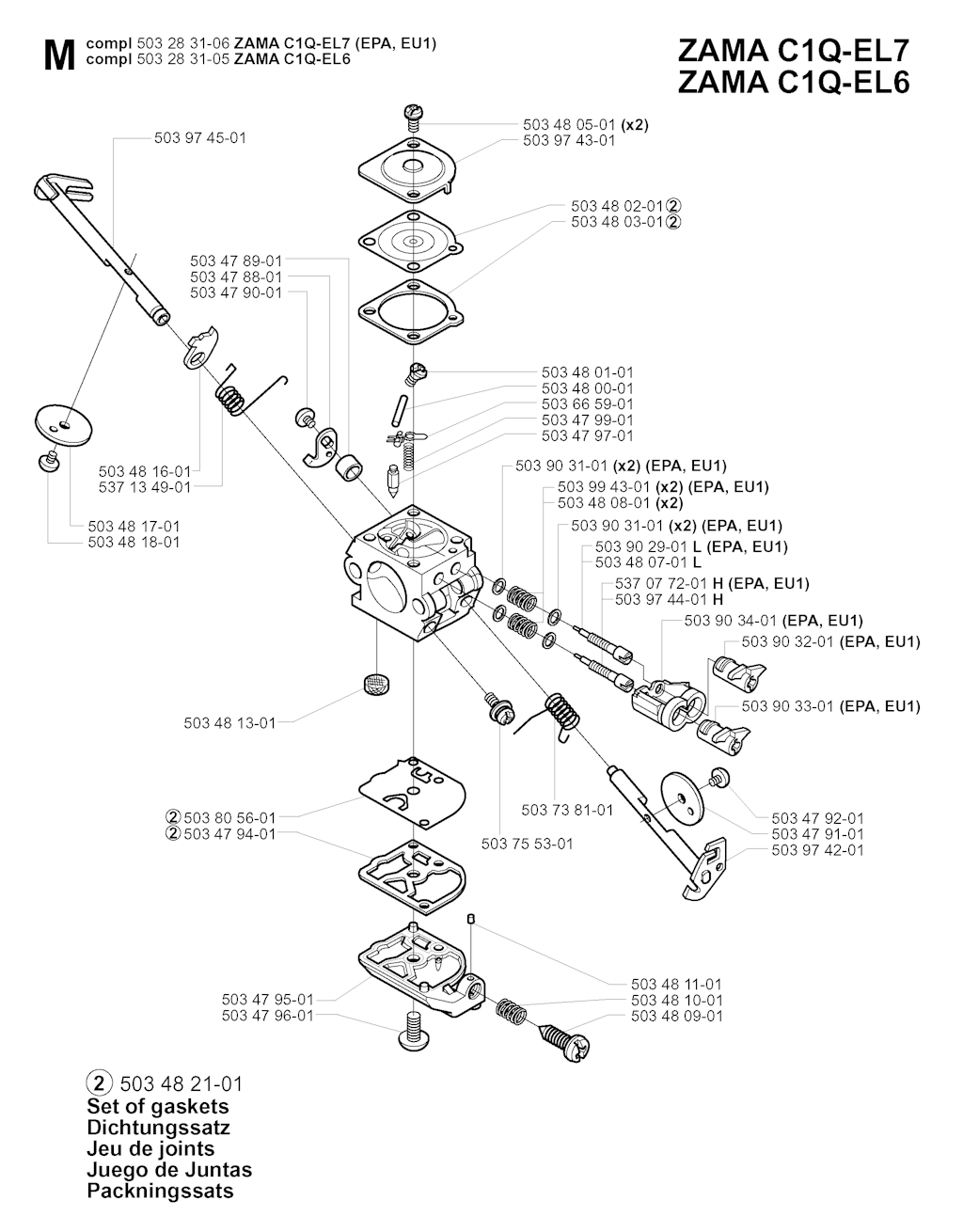 Explosionszeichnung Ersatzteile