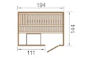 Vorschaubild Weka Sauna Halmstad 1 mit Holztür und Fronteinstieg - 68 mm