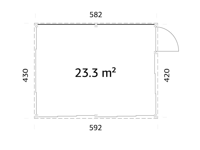 Palmako Glashaus Saga 23,3 m² Slide