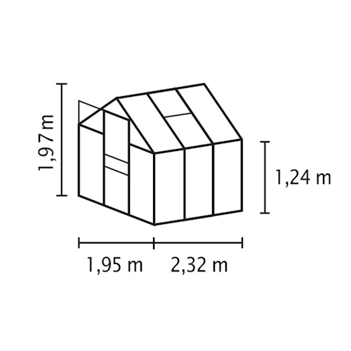Vitavia Gewächshaus Calypso 4400 inkl. 1 Dachfenster - 4,4 m²