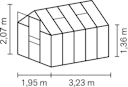 Vorschaubild Vitavia Gewächshaus Apollo 6200 inkl. 2 Dachfenstern - 6,2 m²
