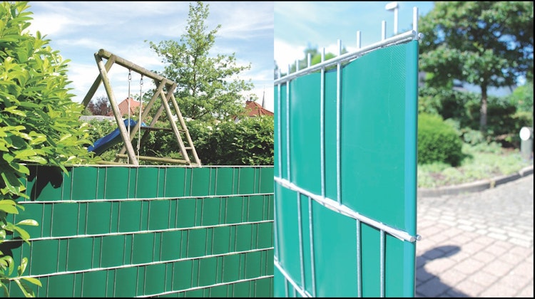 T&J BLICKDICHT Farbstreifen 35m Rolle inkl. Klemmschienen