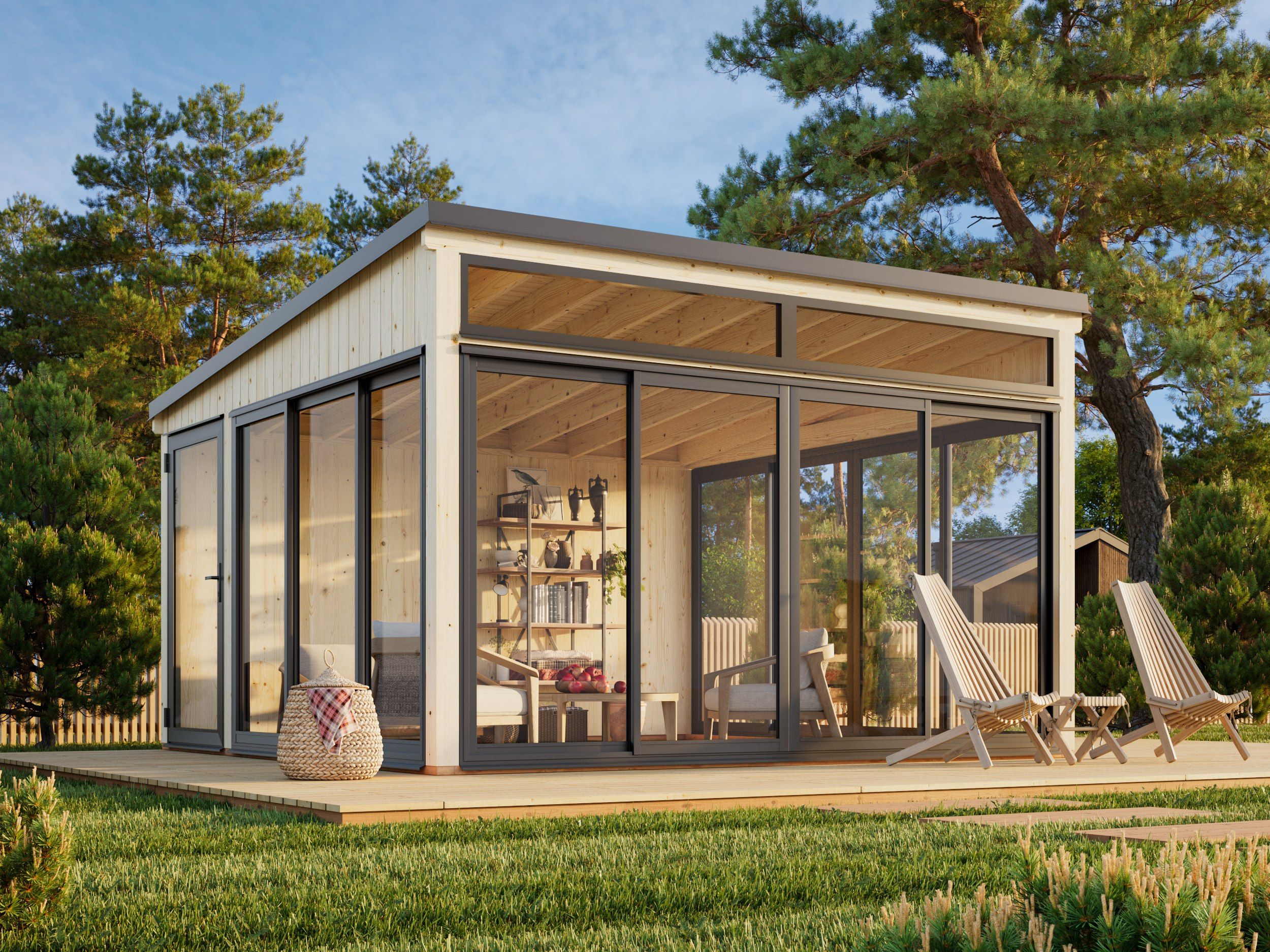 Palmako Glashaus Saga 16,6 m² Slide Plus