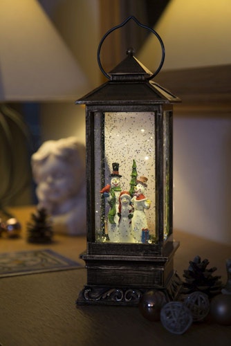 Konstsmide Weihnachtsbeleuchtung  LED Laterne Schneemann wassergefüllt