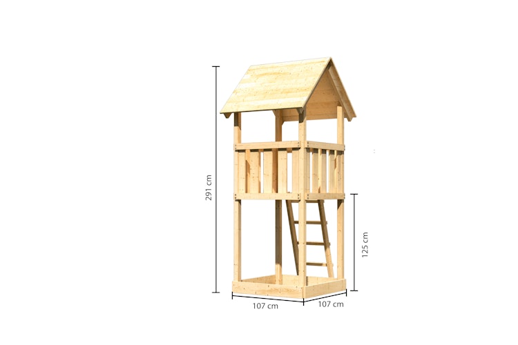 Akubi Kinderspielturm Lotti mit Satteldach