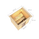 Vorschaubild Karibu Woodfeeling Sauna Adelina - 38 mm Massivholz Aktionssauna inkl. gratis Sauna-Zubehörset im Wert von 234,94 €