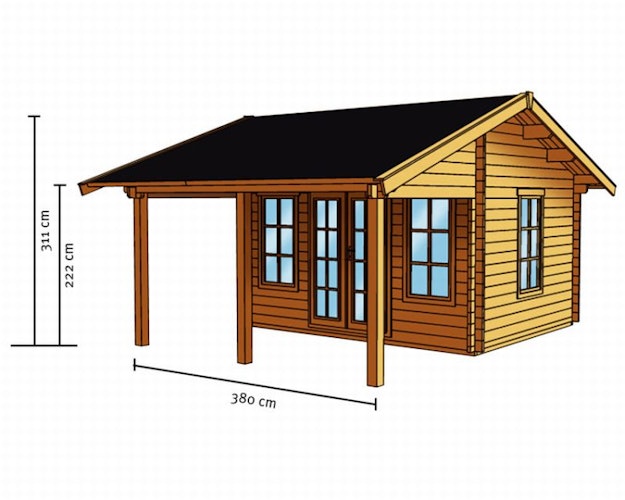 Skan Holz 45 mm Blockbohlenhaus Luzern