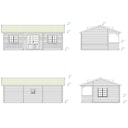 Vorschaubild Palmako Ferienhaus Sandra 25,6 + 11,1 m² - 44 mm