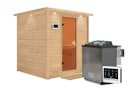 Vorschaubild Karibu Sauna Mojave - Massivholzsauna mit Fronteinstieg 38 mm inkl. gratis Sauna-Zubehörset im Wert von 234,94 €