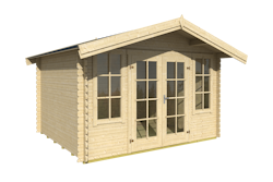 Weka Gartenhaus 284 - 28 mm naturbelassen 330 x 280 cm - 50 % Rabatt auf Dacheindeckung