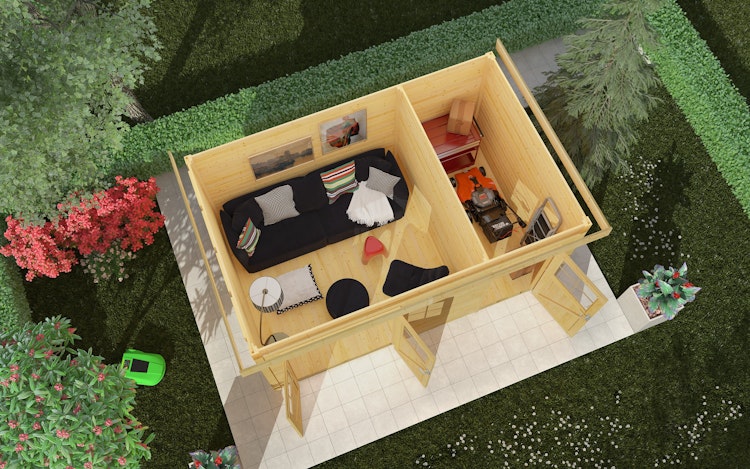 Karibu Woodfeeling Gartenhaus Mattrup - 28 mm