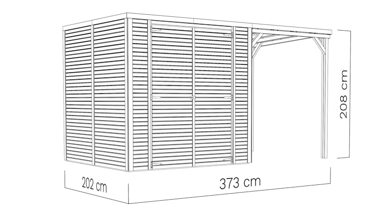 Bertilo Gerätehaus Box 3 Plus - 18 mm