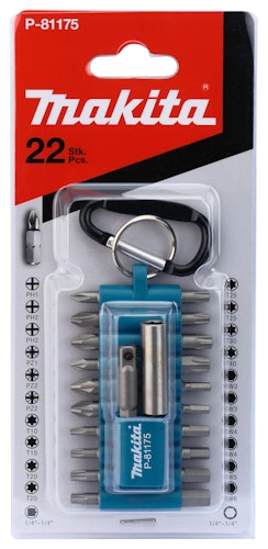 Makita Makita Bit-Set 22-teilig mit Karabiner P-81175