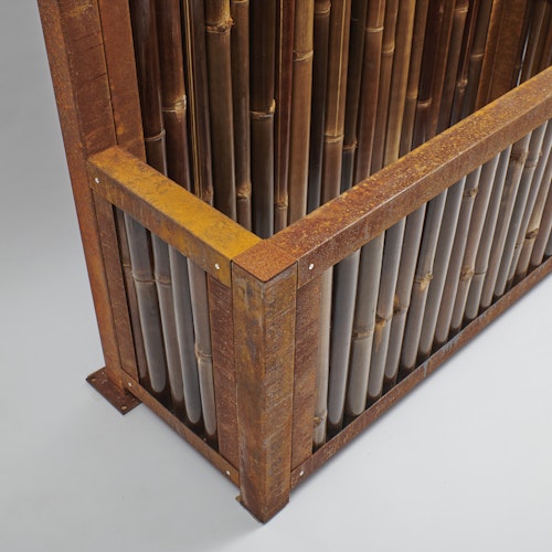 BambusBASIS Hochbeet mit Sichtschutz Profile Corten