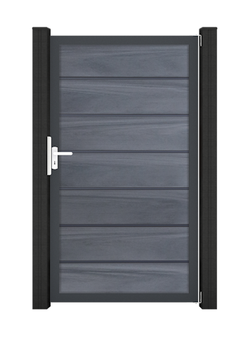 GroJa Solid Grande Premium Tor 1-flügelig Sondermaß mit Anthrazitrahmen