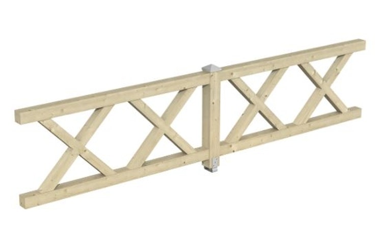 Skan Holz Brüstung Andreaskreuz zu Pavillon Cannes / Orleans