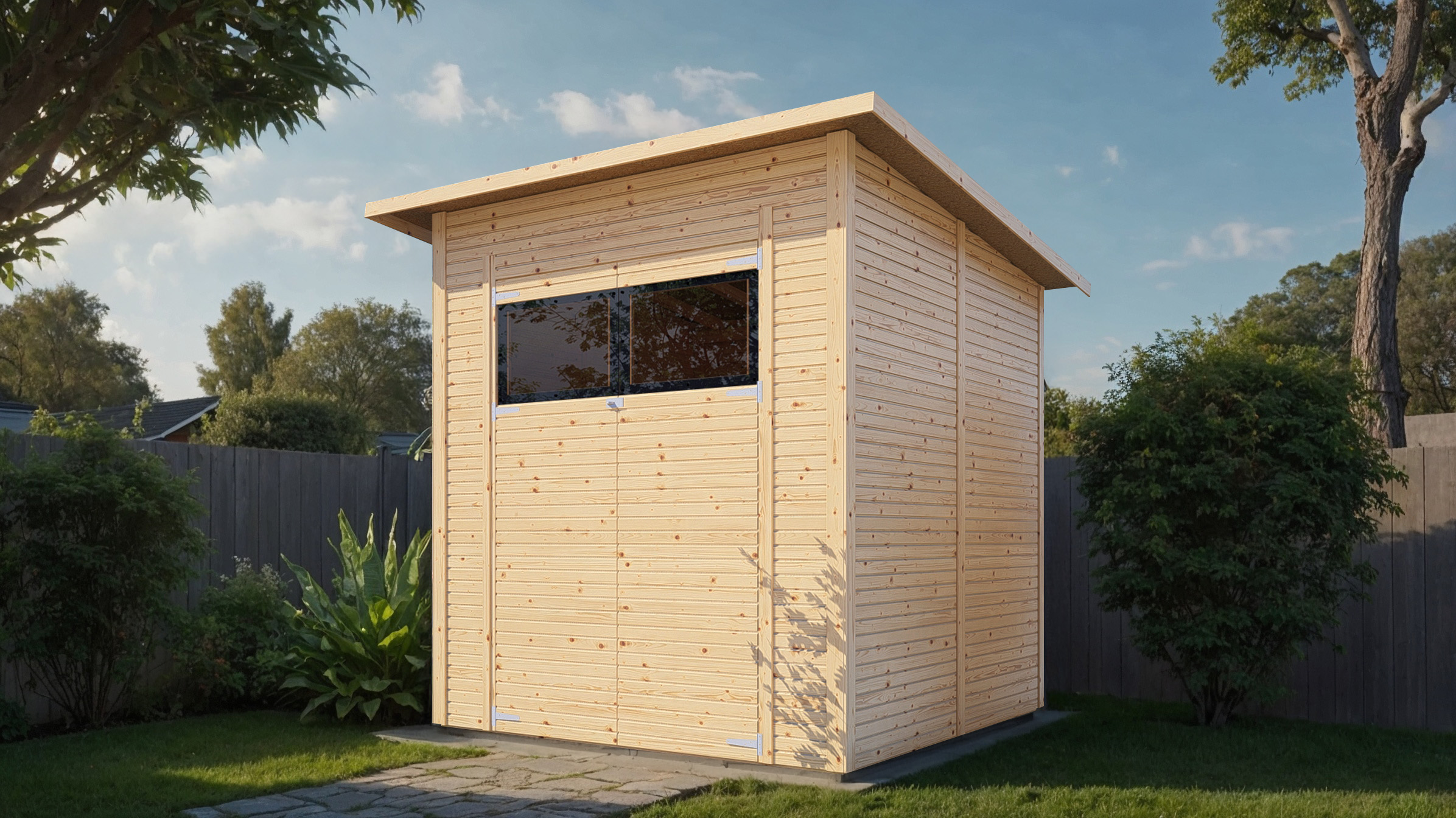Bertilo Gartenhaus Pent Modern 3 - 18 mm
