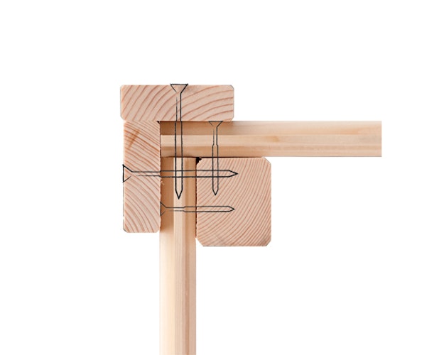 Karibu Gartenhaus Goldendorf 3/5 mit 240 cm Schleppdach + Seiten- und Rückwand - 19 mm