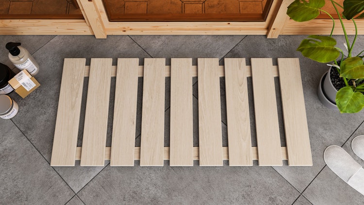 Karibu Bodenrost Premium aus Espenholz 46,5 x 100 cm