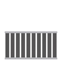 Traumgarten RAJA WPC ALU XL Vorgartenzaun-Set Anthrazit, 1800 x 950 mm