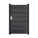 Vorschaubild GroJa BasicLine Premium Einzeltor Rahmen Aluminium Anthrazitgrau 1000 x 1800 mm