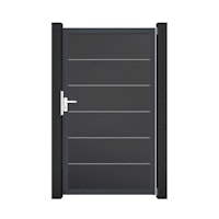 GroJa BasicLine Premium Einzeltor Rahmen Aluminium Anthrazitgrau 1000 x 1800 mm