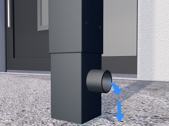 Gutta Rechteckvordach BS Plus XL 250 mit Pfosten (neues Modell)