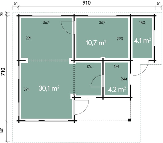 Wolff Finnhaus Gartenhaus Ferienhaus Odenwald 92-B