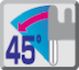 Neigung 45Â° links