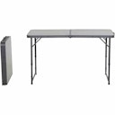 Vorschaubild Siena Garden Campingtisch XL Comfort 120 x 60 cm, Stahl Grau / MDF Grau - Abverkauf