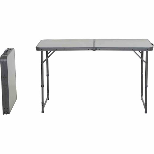 Siena Garden Campingtisch XL Comfort 120 x 60 cm, Stahl Grau / MDF Grau - Abverkauf