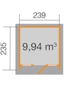 Vorschaubild Weka Gartenhaus 263 mit großer Glasfront - 28 mm