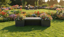 KHW Gartenbank Berlin inkl. Pflanzkästen