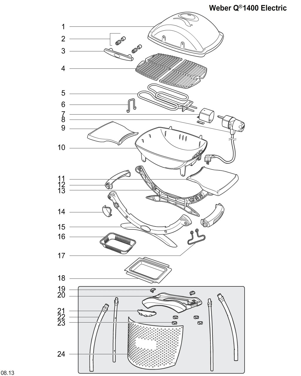 Explosionszeichnung Ersatzteile