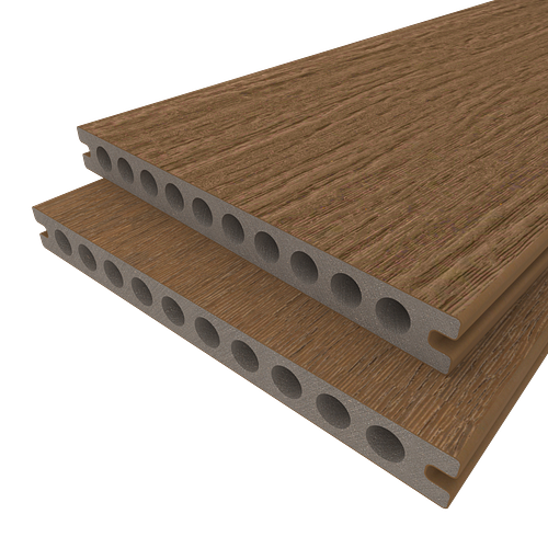 NewTechWood Gigante Vintage WPC-Terrassendiele Hohlkammer Teak  23 x 210 mm