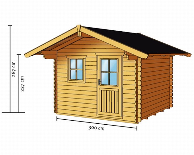 Skan Holz 45 mm Blockbohlenhaus Arosa