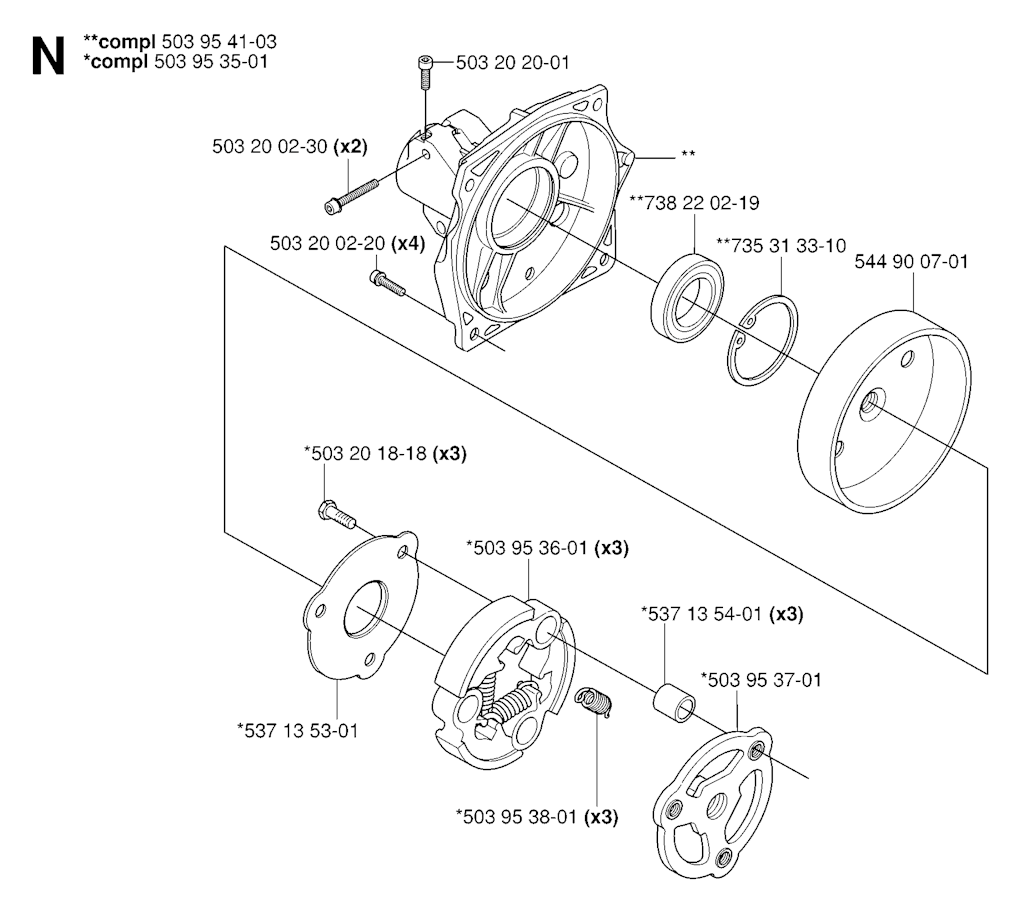 Explosionszeichnung Ersatzteile