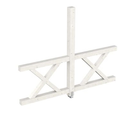 Skan Holz Andreaskreuz Seitenwände für freistehende Terrassenüberdachungen Leimholz